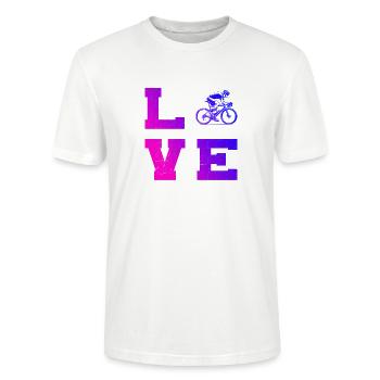 Roadbike Fokus pur - Stanley/Stella Unisex Bio-T-Shirt CRAFTER - Weiß - Vorne - Alina (178cm) & Michal (187cm)