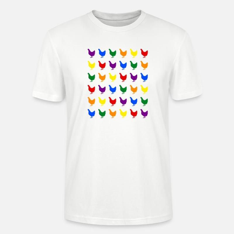 Regenbogen Hühner - Stanley/Stella Unisex Bio-T-Shirt CRAFTER - Weiß
