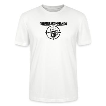 Promille Kommando  - Stanley/Stella Unisex Bio-T-Shirt CRAFTER - Weiß - Vorne - Alina (178cm) & Michal (187cm)
