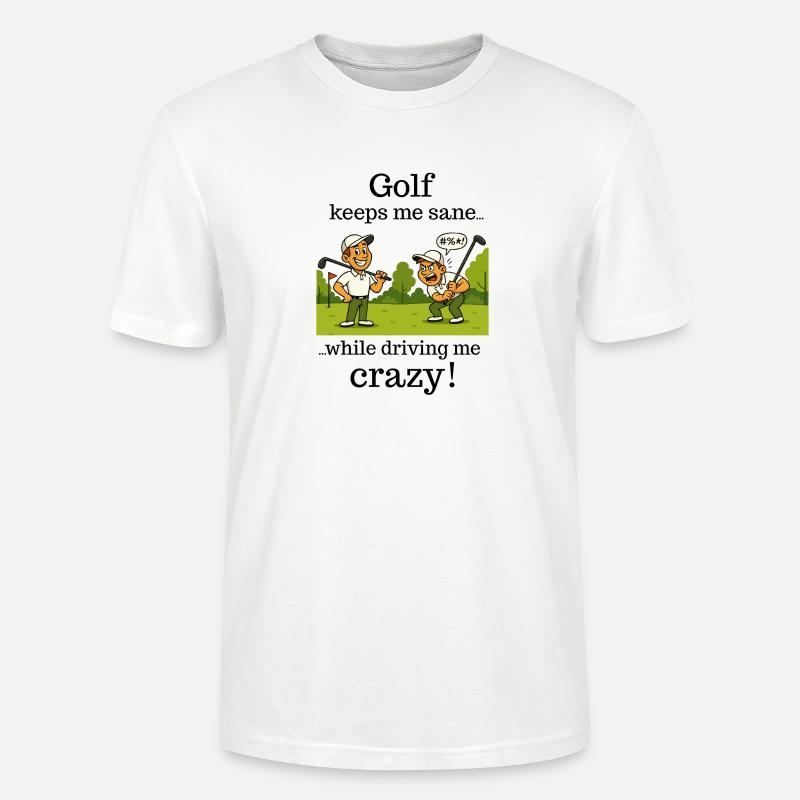 Golf – hält mich geistig gesund - Stanley/Stella Unisex Bio-T-Shirt CRAFTER - Weiß