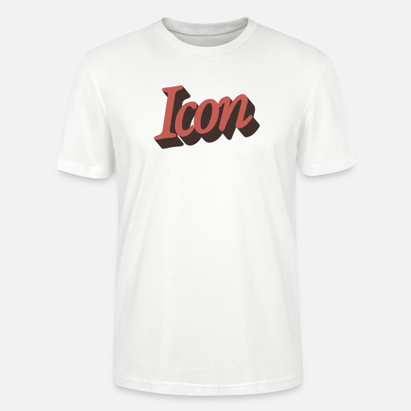 Retro Icon Script in Herbstorange - Stanley/Stella Unisex Bio-T-Shirt CRAFTER - Weiß