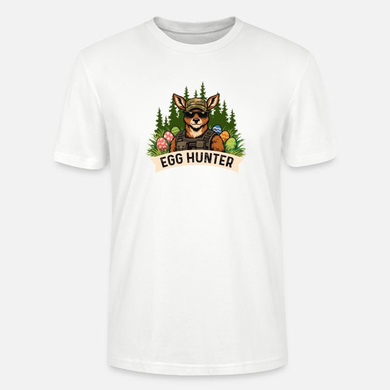 Egg Hunter Osterhase Frühling Eierfärben - Stanley/Stella Unisex Bio-T-Shirt CRAFTER - Weiß