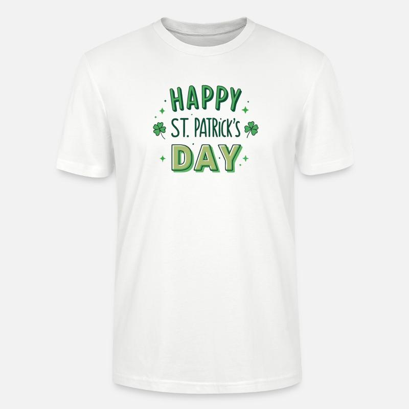 Joyeuse Saint-Patrick Graphisme Vert - T-shirt bio CRAFTER Stanley Stella Unisexe - blanc