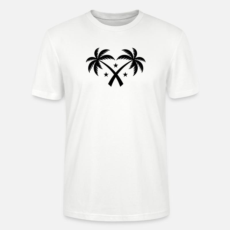 Île du symbole du palmier - T-shirt bio CRAFTER Stanley Stella Unisexe - blanc