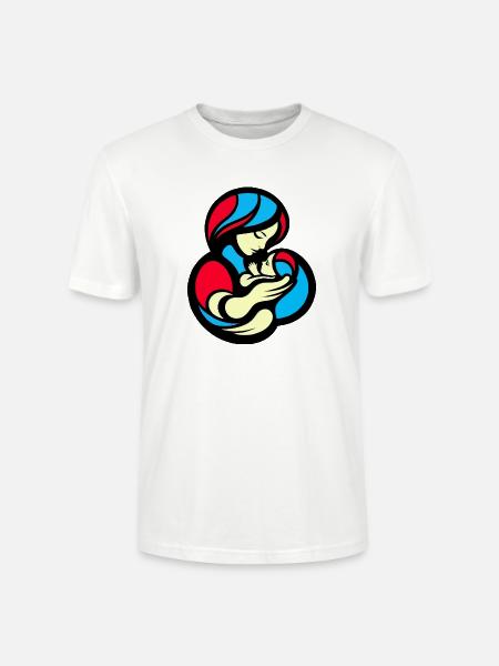 Farbblock-Stil für Mutter und Kind - Stanley/Stella Unisex Bio-T-Shirt CRAFTER - Weiß