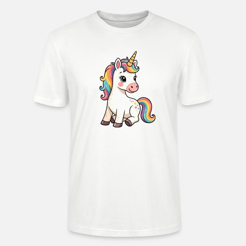 Süßes Einhorn - Stanley/Stella Unisex Bio-T-Shirt CRAFTER - Weiß