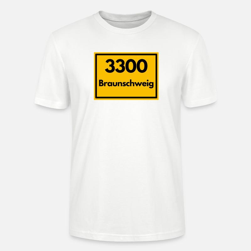OLD POSTCODE POSTCODE RETRO 3300 BRAUNSCHWEIG - Stanley/Stella CRAFTER Unisex Organic T-Shirt - white