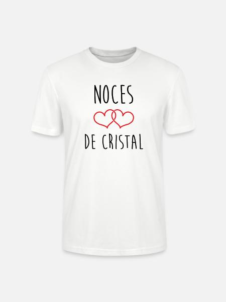 Crystal Wedding 15 Years of Marriage - Stanley/Stella CRAFTER Unisex Organic T-Shirt - white