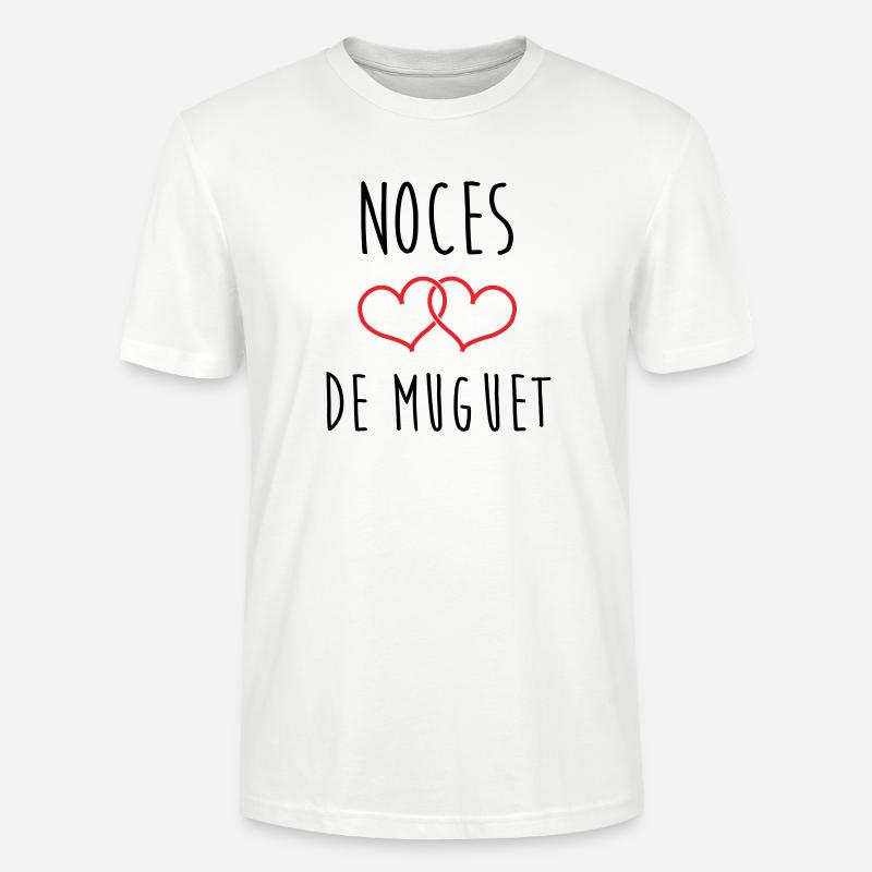 Maiglöckchen-Hochzeit 13 Jahre Ehe - Stanley/Stella Unisex Bio-T-Shirt CRAFTER - Weiß