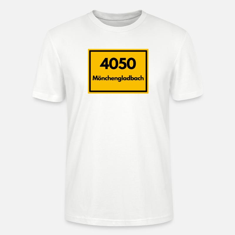 OLD POSTCODE POSTCODE 4050 MÖNCHENGLADBACH FUSSBAL - Stanley/Stella CRAFTER Unisex Organic T-Shirt - white