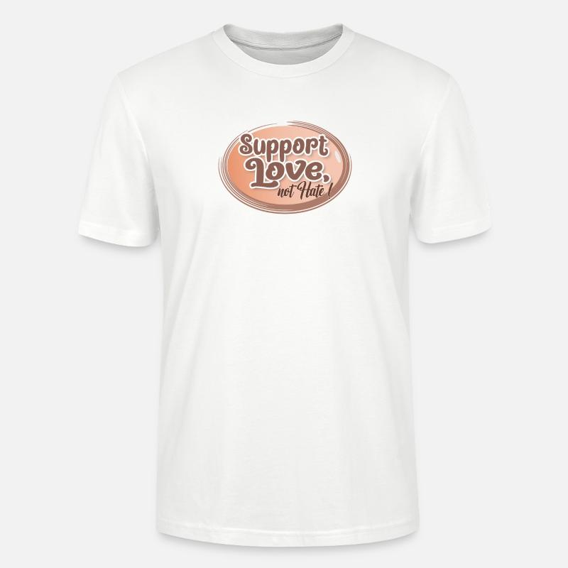 Support Love, Not Hate - Stanley/Stella Unisex Bio-T-Shirt CRAFTER - Weiß