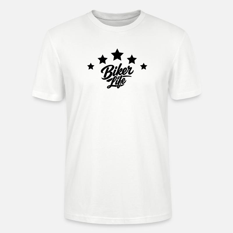 Biker life  - Stanley/Stella Unisex Bio-T-Shirt CRAFTER - Weiß