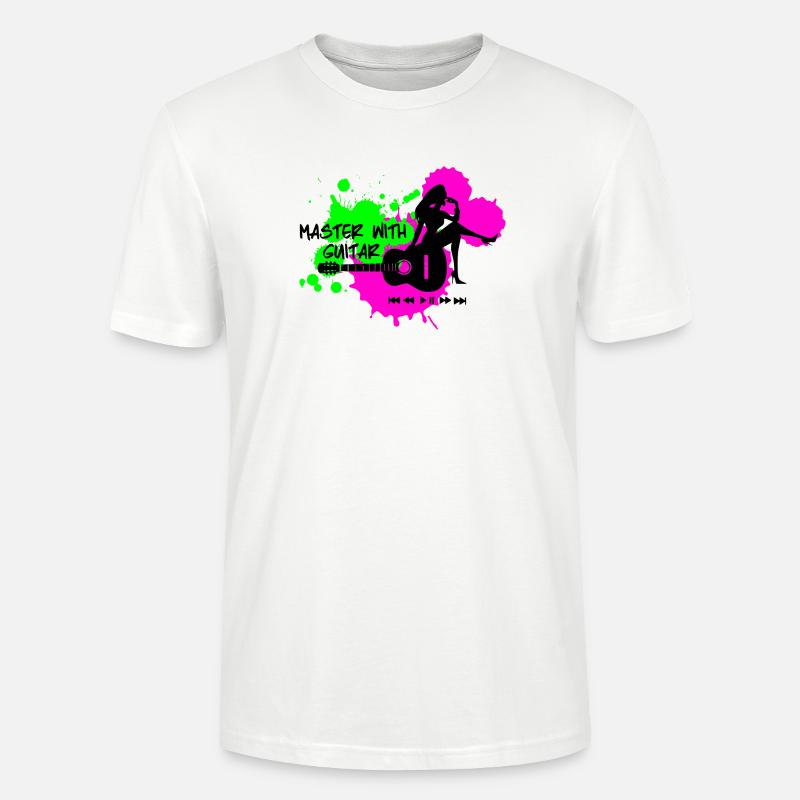 Master with guitar - Grün Pink - Stanley/Stella Unisex Bio-T-Shirt CRAFTER - Weiß