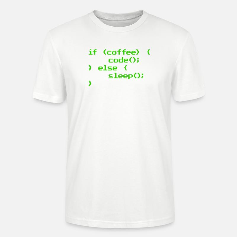 No Coffee No Code Programmer Computer Scientist - Stanley/Stella CRAFTER Unisex Organic T-Shirt - white