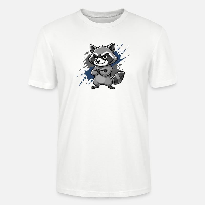 Éclaboussure bleu raton laveur sinistre - T-shirt bio CRAFTER Stanley Stella Unisexe - blanc