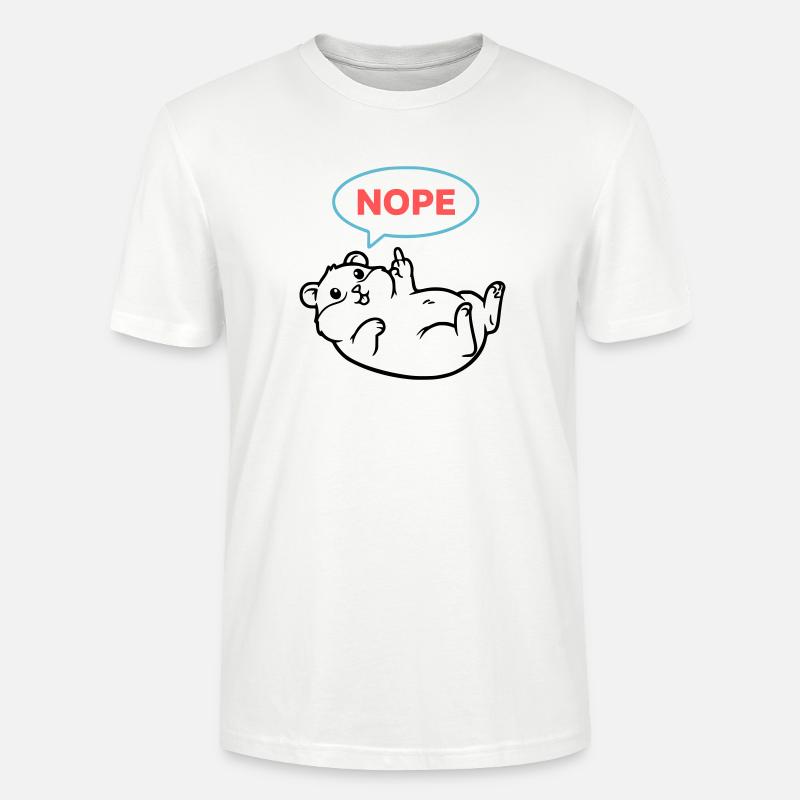 Hamster Nope Comic Farbig - Stanley/Stella Unisex Bio-T-Shirt CRAFTER - Weiß