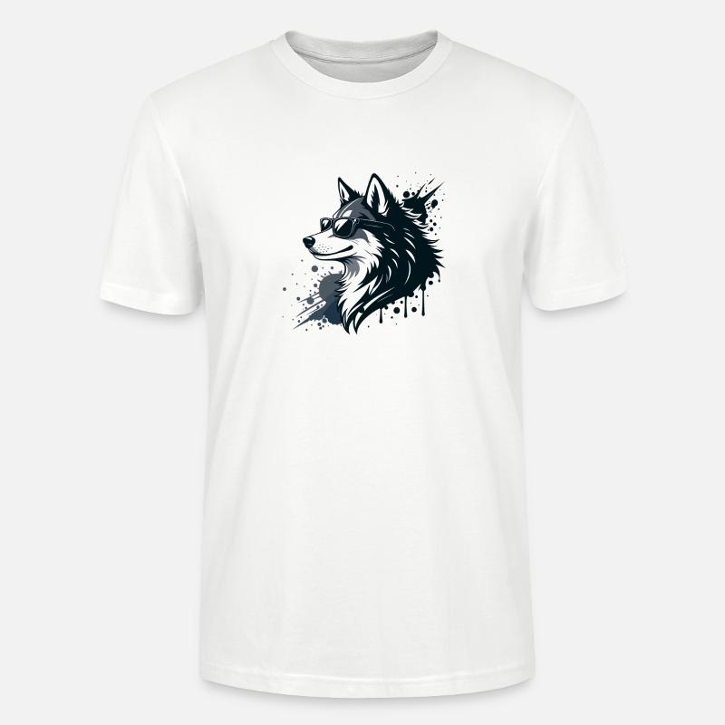 Husky-Chic-Gläser und Spritzer - Stanley/Stella Unisex Bio-T-Shirt CRAFTER - Weiß
