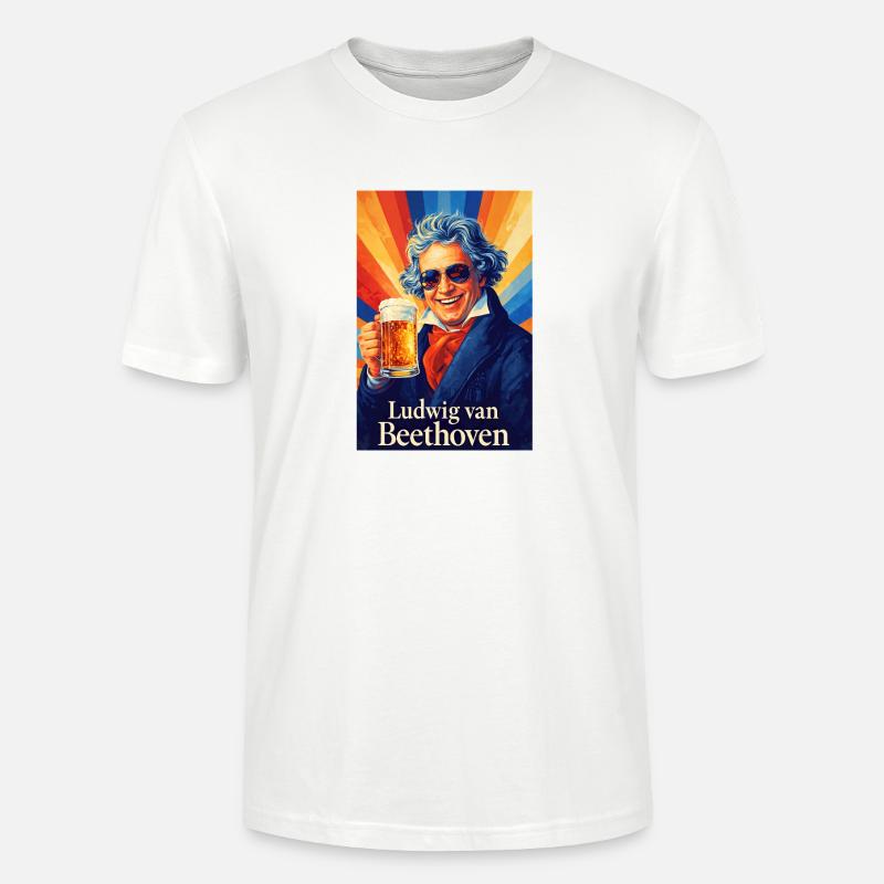 Ludwig van Beethoven - Ekologiczna koszulka typu unisex Stanley/Stella CRAFTER - biały