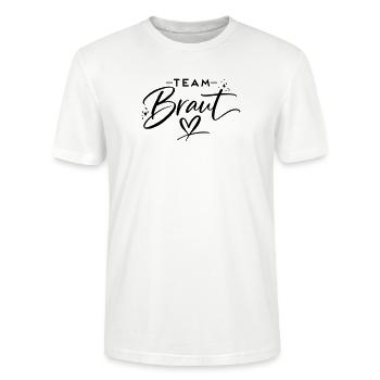 Team Bride - Stanley/Stella CRAFTER Unisex Organic T-Shirt - white - Front - Alina (178cm) & Michal (187cm)