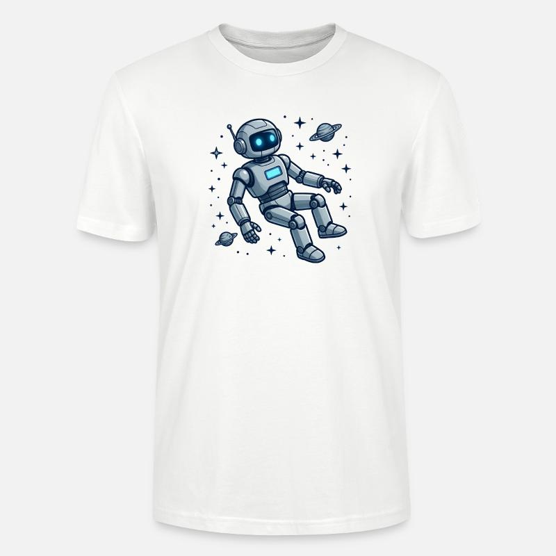 4 Le Robot dans l'espace - T-shirt bio CRAFTER Stanley Stella Unisexe - blanc