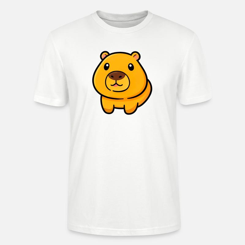 Maskottchen-Illustration des pummeligen Bären - Stanley/Stella Unisex Bio-T-Shirt CRAFTER - Weiß