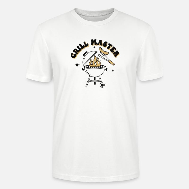 Witziger Grill Master BBQ Papa - Stanley/Stella Unisex Bio-T-Shirt CRAFTER - Weiß