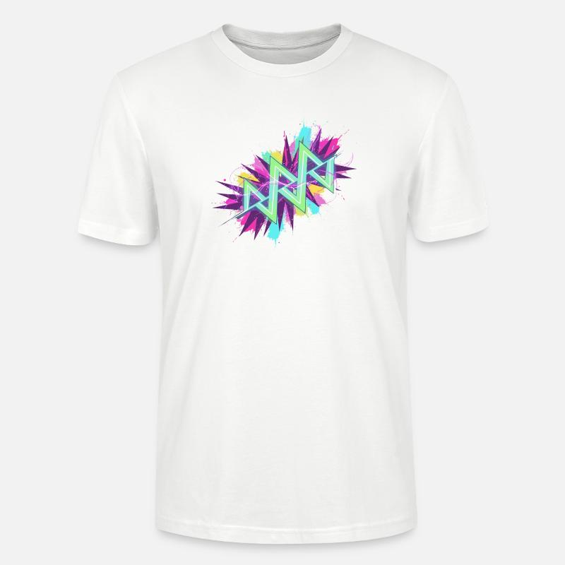 Neon Zickzack Graffiti - Stanley/Stella Unisex Bio-T-Shirt CRAFTER - Weiß