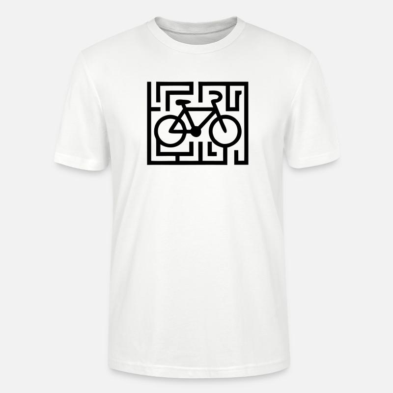 Puzzles difficiles dans le labyrinthe vélo - T-shirt bio CRAFTER Stanley Stella Unisexe - blanc