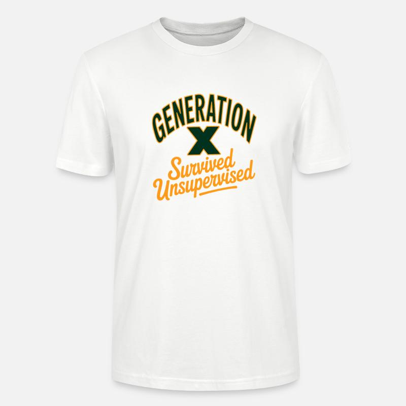 Generation X Survived Unsupervised - Stanley/Stella Unisex Bio-T-Shirt CRAFTER - Weiß