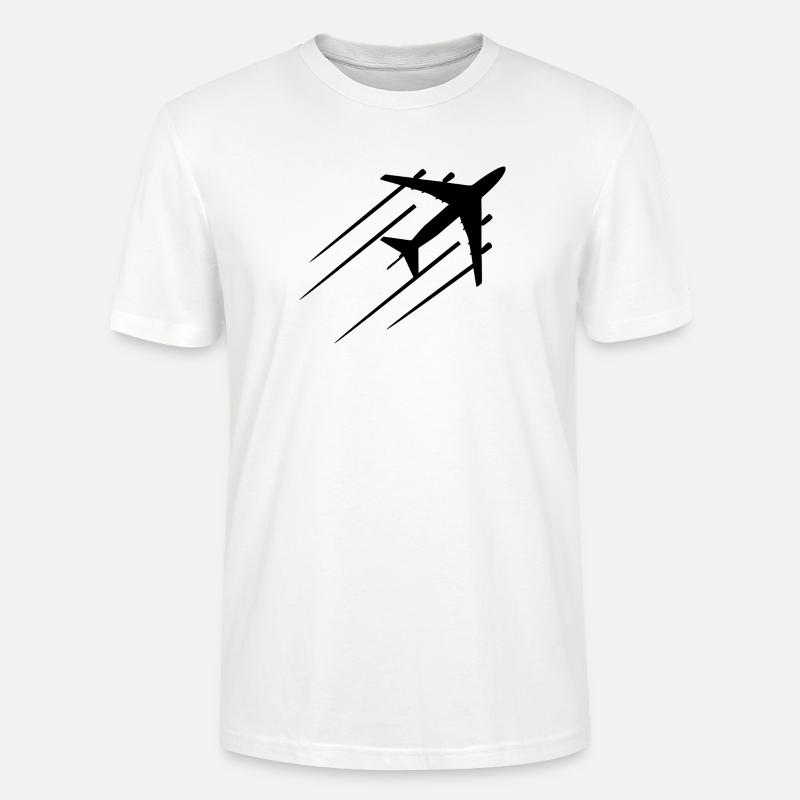 Luftfartssketch - Stanley Stella CRAFTER unisex økologisk-T-shirt - hvid