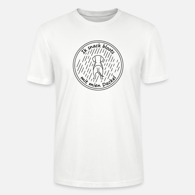 ik snack bloots mit mien dackel - Stanley/Stella Unisex Bio-T-Shirt CRAFTER - Weiß