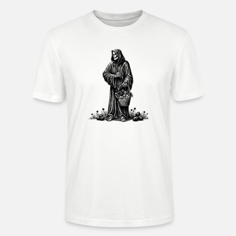 Todesfigur Osterkorb Versteckte Eier Gras - Stanley/Stella Unisex Bio-T-Shirt CRAFTER - Weiß
