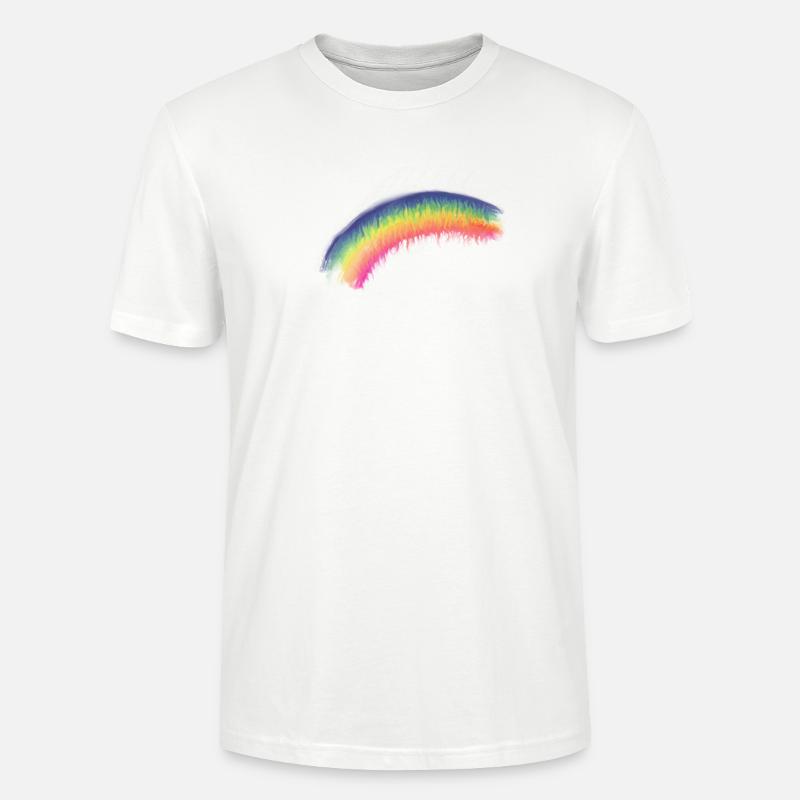 Regenbogen Pinselbogen - Stanley/Stella Unisex Bio-T-Shirt CRAFTER - Weiß
