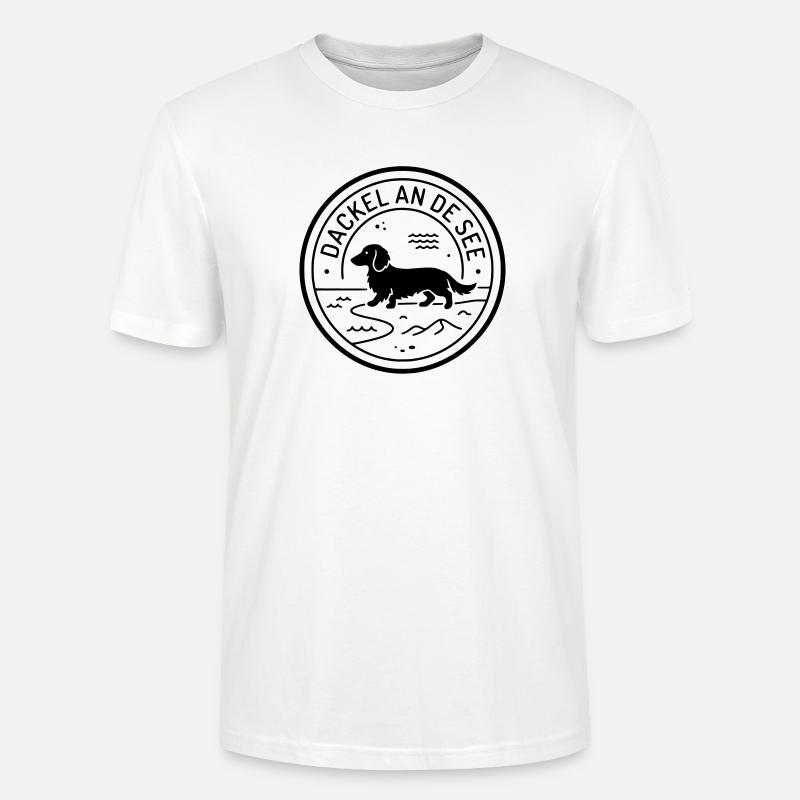 Dackel an de See Moin Platt - Stanley/Stella Unisex Bio-T-Shirt CRAFTER - Weiß