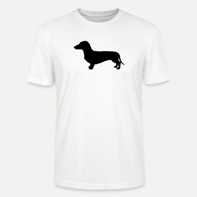 Teckel Silhouette teckel - T-shirt bio CRAFTER Stanley Stella Unisexe - blanc