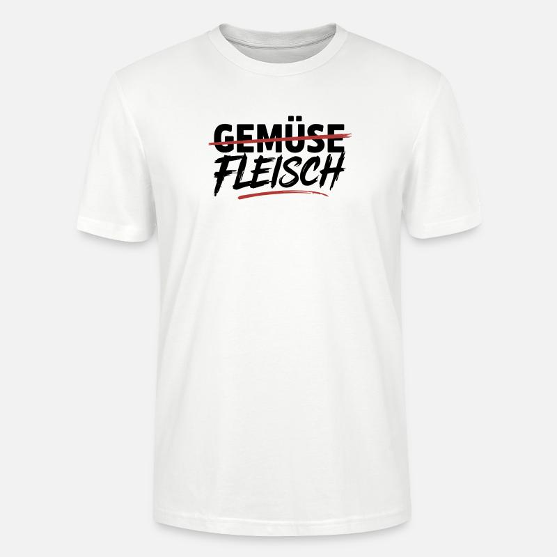  Gemüse Durchgestrichen Fleisch Unterstrichen - Stanley/Stella Unisex Bio-T-Shirt CRAFTER - Weiß