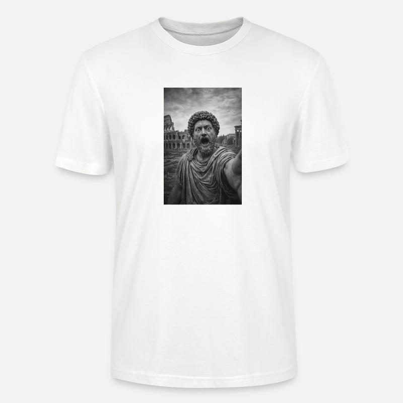 Marcus Aurelius Selbstporträt - Stanley/Stella Unisex Bio-T-Shirt CRAFTER - Weiß