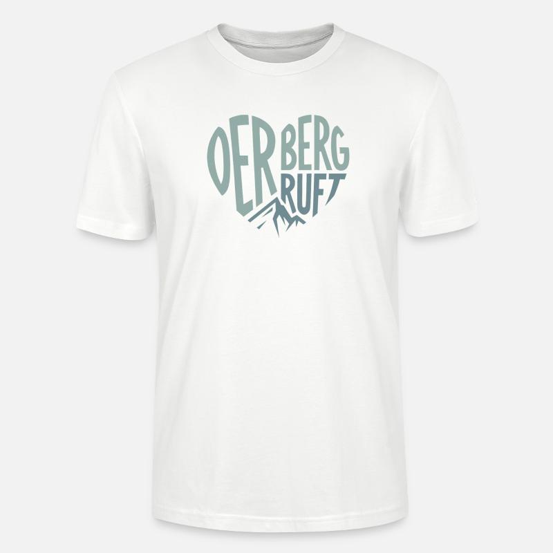Der Berg ruft Herzmotiv Gipfel - Stanley/Stella Unisex Bio-T-Shirt CRAFTER - Weiß