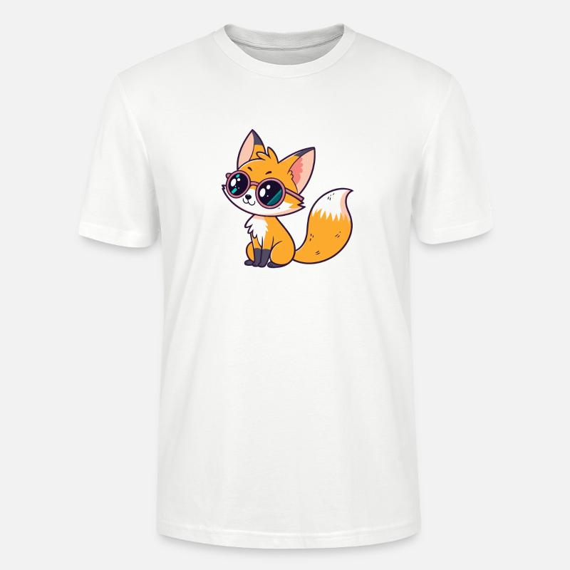 Fox Cub Glam Coole Brille - Stanley/Stella Unisex Bio-T-Shirt CRAFTER - Weiß