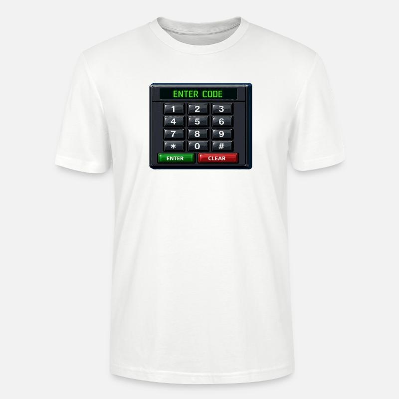 Geben Sie Code Keypad Neon ein - Stanley/Stella Unisex Bio-T-Shirt CRAFTER - Weiß