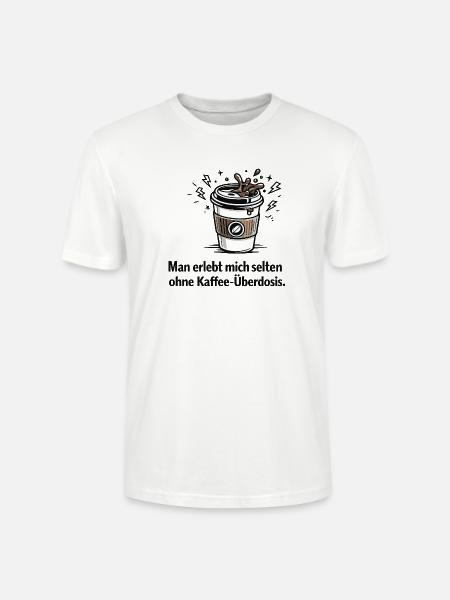 Kaffee-Überdosis Spruchbecher - Stanley/Stella Unisex Bio-T-Shirt CRAFTER - Weiß