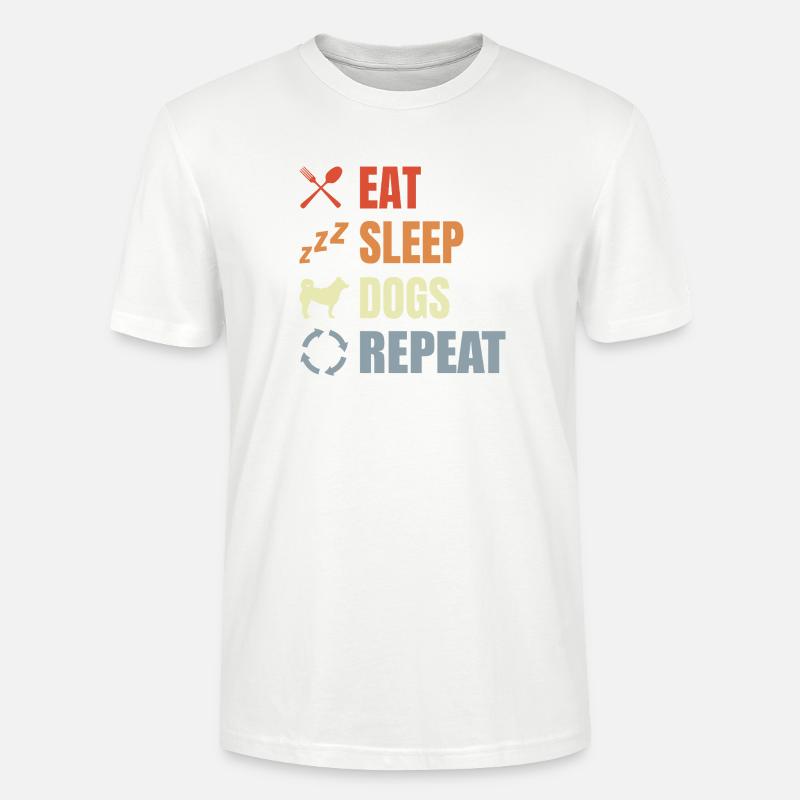 Routine de propriétaire de chien - T-shirt bio CRAFTER Stanley Stella Unisexe - blanc