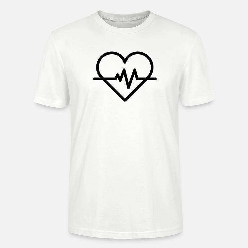 Herzfrequenz - Stanley/Stella Unisex Bio-T-Shirt CRAFTER - Weiß