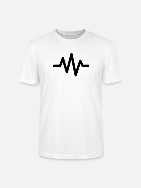 heartbeat - Stanley/Stella CRAFTER Unisex Organic T-Shirt - white