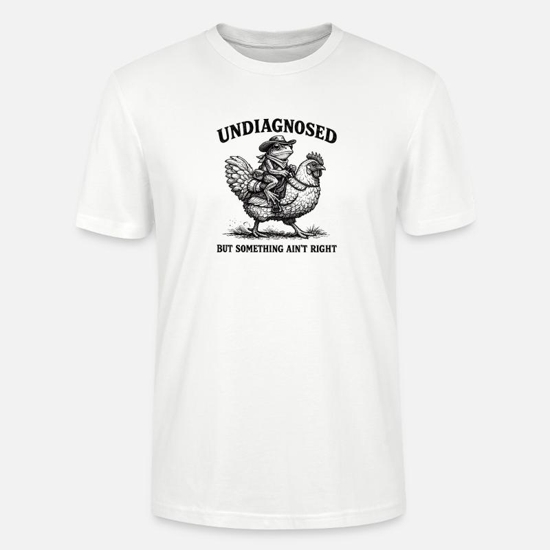 Not diagnosed, but something is wrong - Stanley/Stella CRAFTER Unisex Organic T-Shirt - white