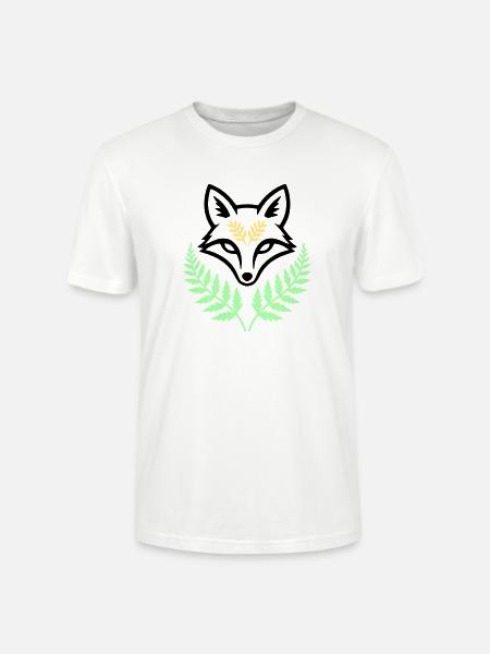 Fuchs Farn Pastell Wald Logo - Stanley/Stella Unisex Bio-T-Shirt CRAFTER - Weiß