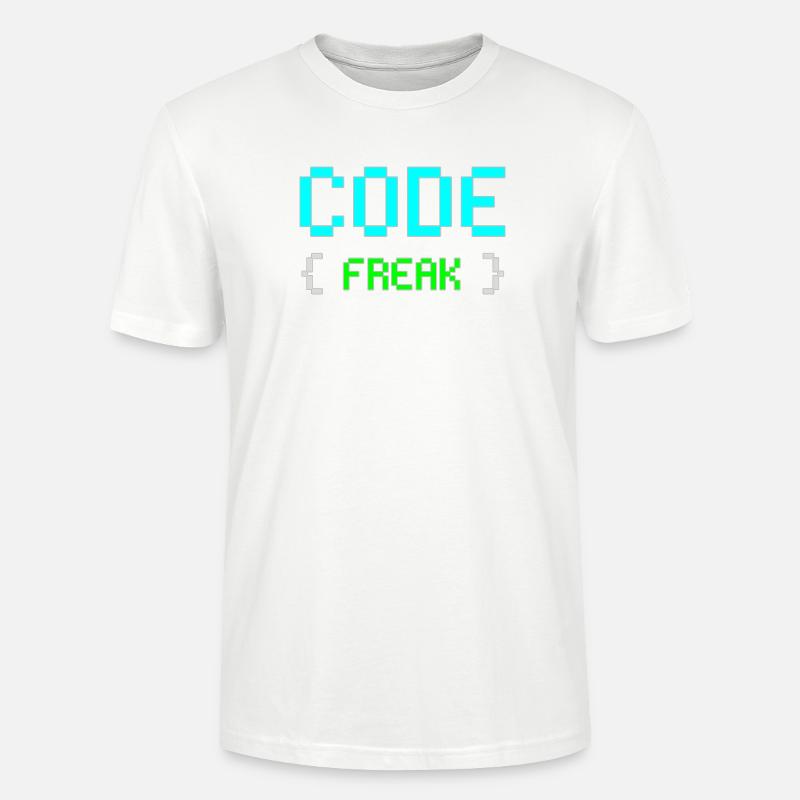 Pixel Code Freak Neon Tee - Stanley/Stella Unisex Bio-T-Shirt CRAFTER - Weiß