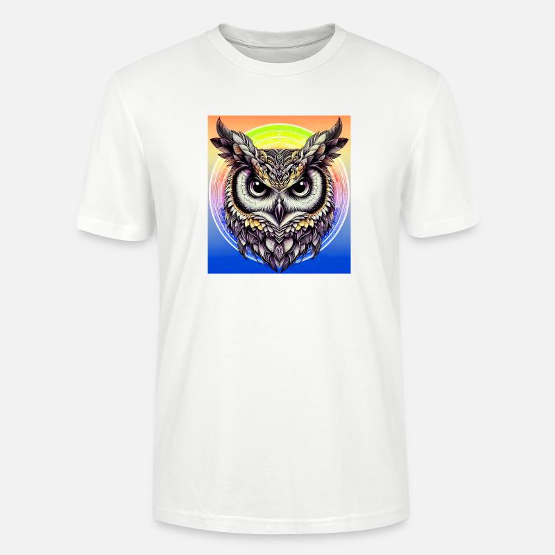 Eule - Stanley/Stella Unisex Bio-T-Shirt CRAFTER - Weiß