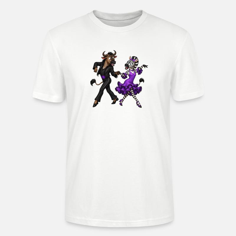 Gnu und Zebra im leidenschaftlichen Tanz - Stanley/Stella Unisex Bio-T-Shirt CRAFTER - Weiß