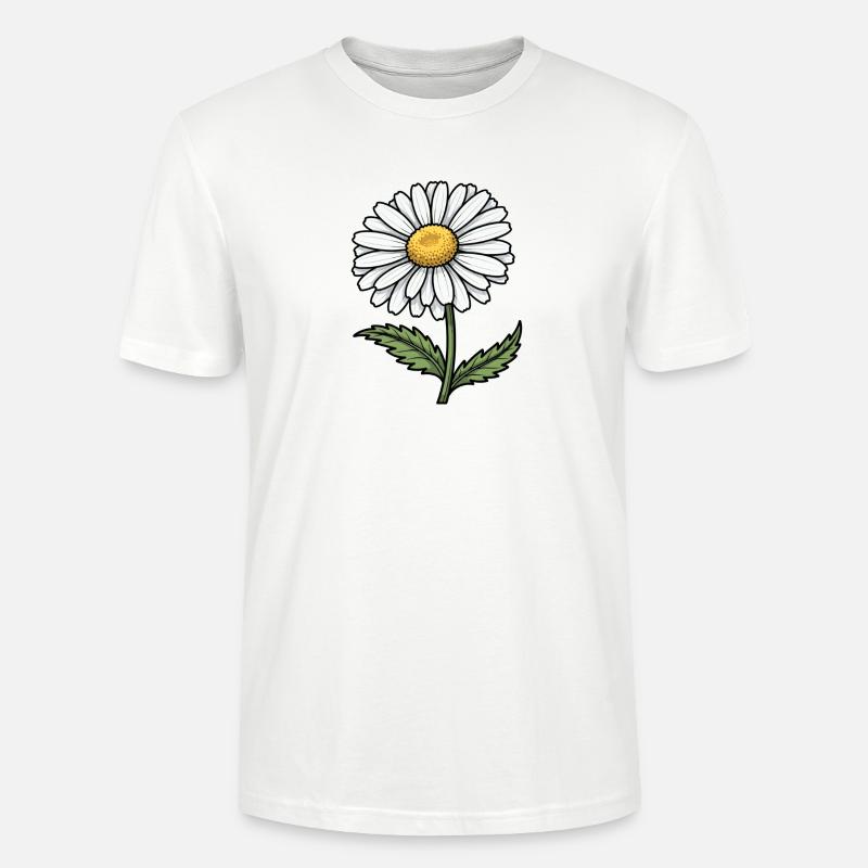 Gänseblümchen - Stanley/Stella Unisex Bio-T-Shirt CRAFTER - Weiß